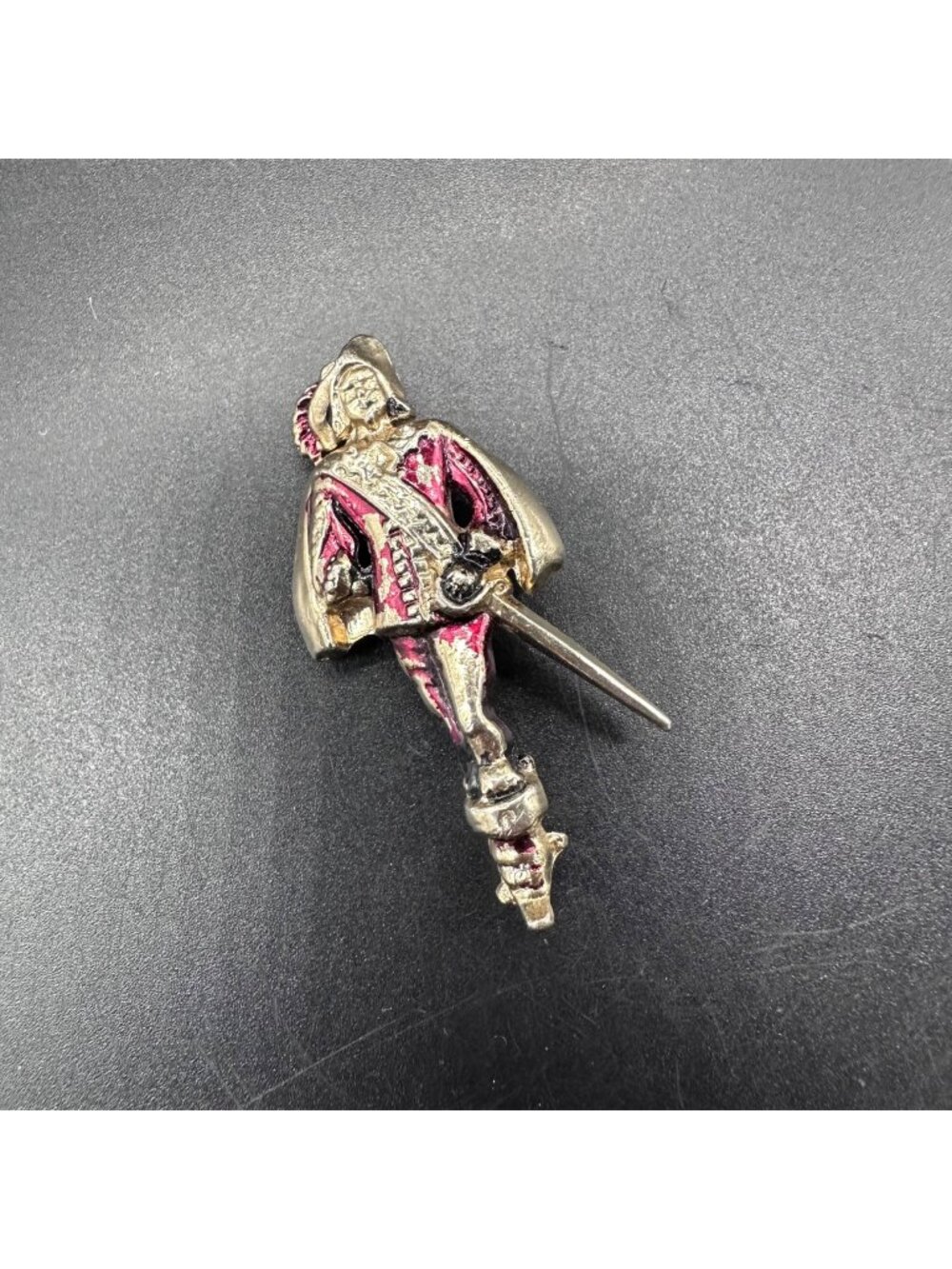 Vintage Cavalier Cigarette Premium Brooch Pin Mid Century Gold Tone Advertising